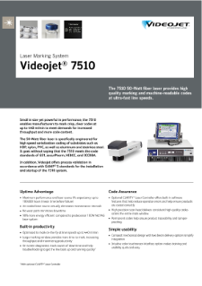 Thông số kỹ thuật về Máy khắc laser Videojet 7510 cho dây chuyền dược phẩm